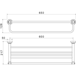 Полка для полотенец Aquatek Классик AQ4515CR хром