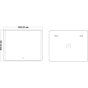 Зеркало Art&Max Elegant 100х80 с подсветкой