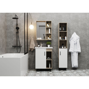 Зеркало Onika Тимбер У 60 дуб сонома, с полкой