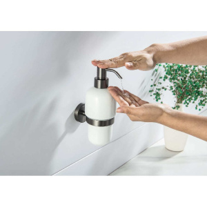 Дозатор для жидкого мыла Aquatek AQ4605BGM оружейная сталь