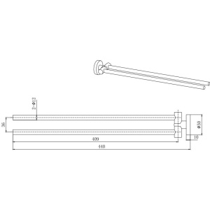 Полотенцедержатель Aquatek Вега AQ4013CR хром