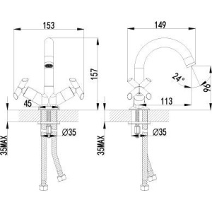 Смеситель для раковины Lemark Practica LM7507C