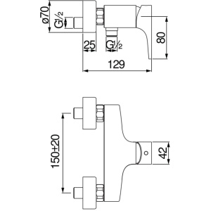 Смеситель для душа Nobili Yoyo YO126130CR Chrome