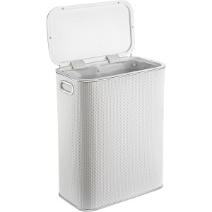 Купить Корзина для белья Geralis PWH-B белая, хром, стандартная в Москве с доставкой Корзина для белья Geralis PWH-B белая, хром, стандартная