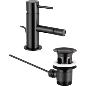 Смеситель для биде Remer X Style X20 чёрный брашированный хром