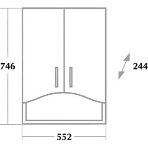 Купить Шкаф Onika Арка 55 в Москве с доставкой Шкаф Onika Арка 55