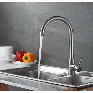 Смеситель для кухни Ledeme L4998-3 сталь