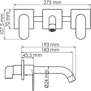 Купить Смеситель для раковины Wasserkraft Elbe 7445 С ВНУТРЕННЕЙ ЧАСТЬЮ в Москве с доставкой Смеситель для раковины Wasserkraft Elbe 7445 С ВНУТРЕННЕЙ ЧАСТЬЮ