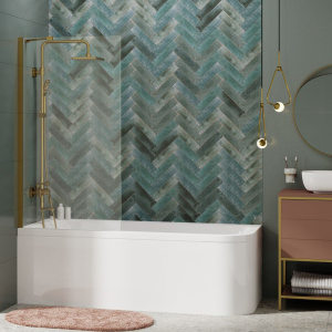 Шторка на ванну Wasserkraft Aisch 55P01-80 Fixed