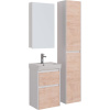 Мебель для ванной Lemark Combi 45, дуб кантри, белая глянцевая