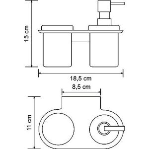 Дозатор Wasserkraft Kammel K-8389 со стаканом