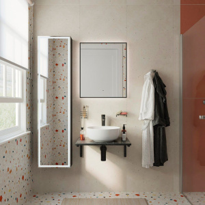 Купить Столешница с раковиной DIWO Элиста 60 чёрный мрамор, с раковиной Moduo 40 RING в Москве с доставкой Столешница с раковиной DIWO Элиста 60 чёрный мрамор, с раковиной Moduo 40 RING