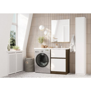 Купить Тумба с раковиной AQUATON Лондри 60 R, дуб кантри, белый в Москве с доставкой Тумба с раковиной AQUATON Лондри 60 R, дуб кантри, белый