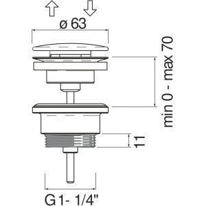 Купить Донный клапан Nobili AV00110/11GDP золото в Москве с доставкой Донный клапан Nobili AV00110/11GDP золото