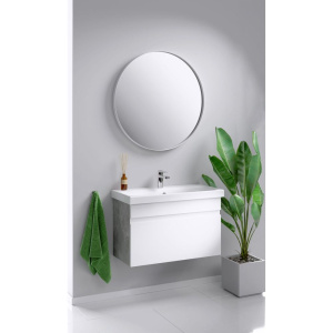 Тумба с раковиной Aqwella Smart 80 бетон светлый