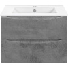 Тумба с раковиной Vincea Mia Slim 70, 2 ящика, бетон