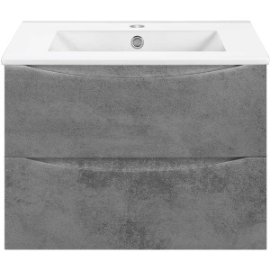 Купить Тумба с раковиной Vincea Mia Slim 70, 2 ящика, бетон в Москве с доставкой Тумба с раковиной Vincea Mia Slim 70, 2 ящика, бетон
