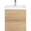 Тумба с раковиной SanStar Тоскана 50, дуб сонома светлый, раковина Kirovit Фостер 50