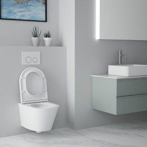 Унитаз подвесной Art&Max Bari AM822-V/SC с микролифтом, белый