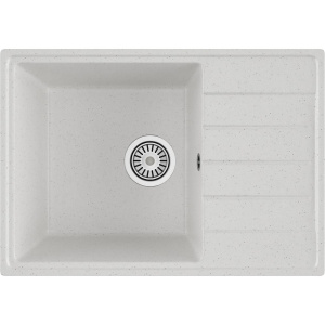 Комплект Мойка кухонная Domaci Палермо PR-600-001 белая + Смеситель Ливорно