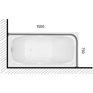 Купить Карниз для ванны Triton 150х75 в Москве с доставкой Карниз для ванны Triton 150х75