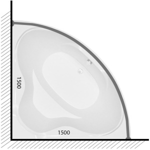 Купить Карниз для ванны Triton Троя 150х150 в Москве с доставкой Карниз для ванны Triton Троя 150х150