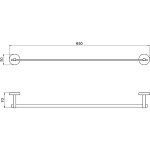 Полотенцедержатель Aquatek Бетта AQ4614MB черный