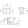 Комплект Унитаз подвесной Jacob Delafon Elite EDX114RU-00 безободковый + Инсталляция Grohe Rapid SL 38775001H 4 в 1 с кнопкой смыва и шумоизоляцией