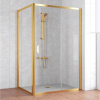 Душевой уголок Vegas Glass ZP+ZPV 140*90 09 01 профиль золото, стекло прозрачное