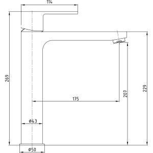 Смеситель для раковины E.C.A. Nita 102188035EX