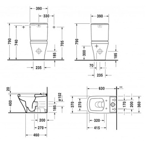 Купить Чаша напольного унитаза Duravit Durastyle 2155090000 в Москве с доставкой Чаша напольного унитаза Duravit Durastyle 2155090000