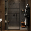 Душевая перегородка STWORKI Кронборг LOFT-GW- 120х220 120 см, профиль черный матовый
