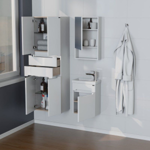 Купить Мебель для ванной комнаты СаНта Лондон 40 подвесная в Москве с доставкой Мебель для ванной комнаты СаНта Лондон 40 подвесная