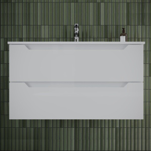 Мебель для ванной Sancos Norma 2.0 90 см белый глянец