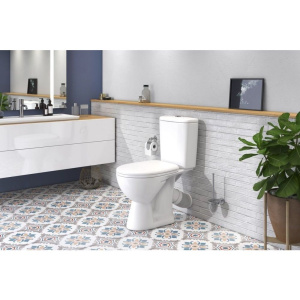 Купить Унитаз-компакт Rosa Стиль белый, с микролифтом в Москве с доставкой Унитаз-компакт Rosa Стиль белый, с микролифтом