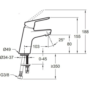 Купить Смеситель для раковины Jacob Delafon Lucien E20849-CP в Москве с доставкой Смеситель для раковины Jacob Delafon Lucien E20849-CP