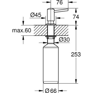 Дозатор для кухонной мойки Grohe Cosmopolitan 40535000
