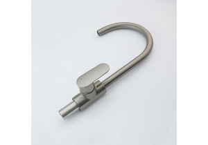 Смеситель для кухни (полукруглый излив) Aquatek Ника AQ1882BGM, оружейная сталь