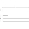 Полотенцедержатель Timo Petruma 15252/00 двойной, хром
