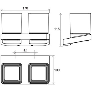 Стакан для ванной Ravak 10° X07P558 черный
