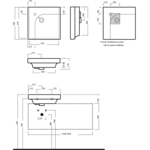 Раковина Hatria Grandangolo DX YXFA01 50