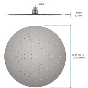Верхний душ Aquatek AQ2075BGM оружейная сталь