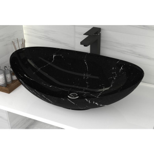 Купить Раковина Stella Polar Орион черный мрамор в Москве с доставкой Раковина Stella Polar Орион черный мрамор