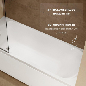 Купить Акриловая ванна Aquanet Elba 251926 170x70 см, с каркасом в Москве с доставкой Акриловая ванна Aquanet Elba 251926 170x70 см, с каркасом