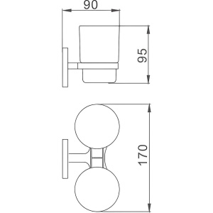 Держатель для зубных щеток Haiba HB86 08 двойной