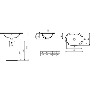 Раковина Ideal Standard Connect E504801 55 см