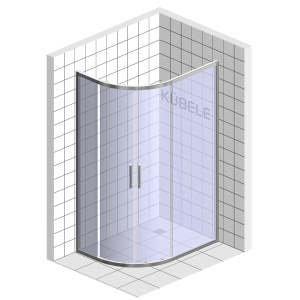 Душевой уголок Kubele DE018 RBG-MAT-MT 95х85