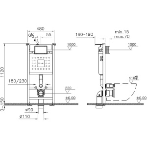 Комплект унитаз с инсталляцией и сиденьем VitrA Normus 9773B003-7207