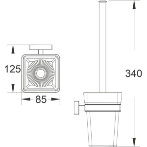 Ершик BELZ B903 B90310 черный матовый