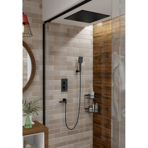 Душевой комплект Timo Petruma SX-5019/03SM С ВНУТРЕННЕЙ ЧАСТЬЮ, черный